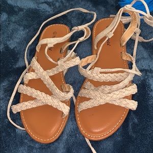 Lace up sandals